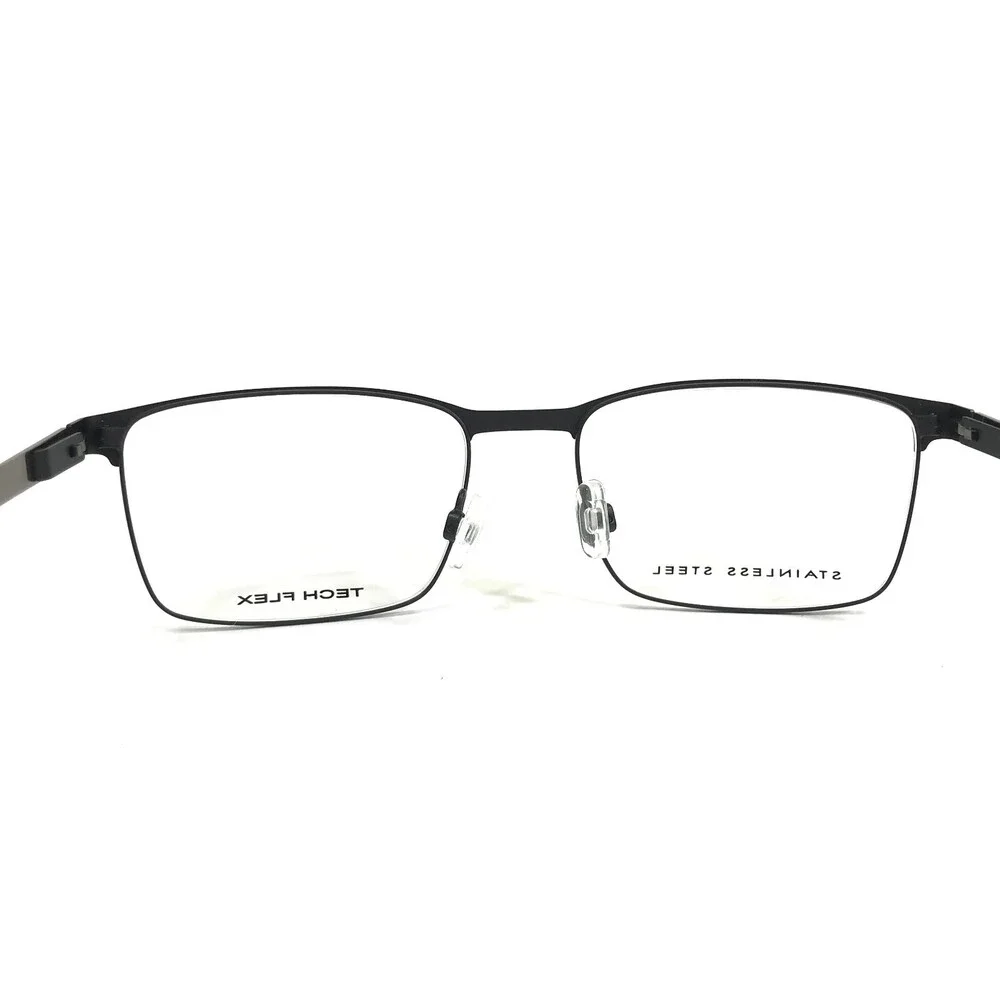 Tech Flex Large Eyeglasses Frames 30148S SP11 Black Silver Square 54-18-145
